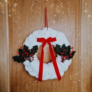 Atelier handknitting couronne de Noël